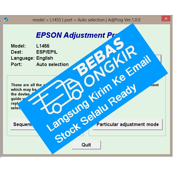 Adjustment Program Epson L1455 (BUKAN RESETTER MAINTENANCE BOX) UNLIMITED 1 PC
