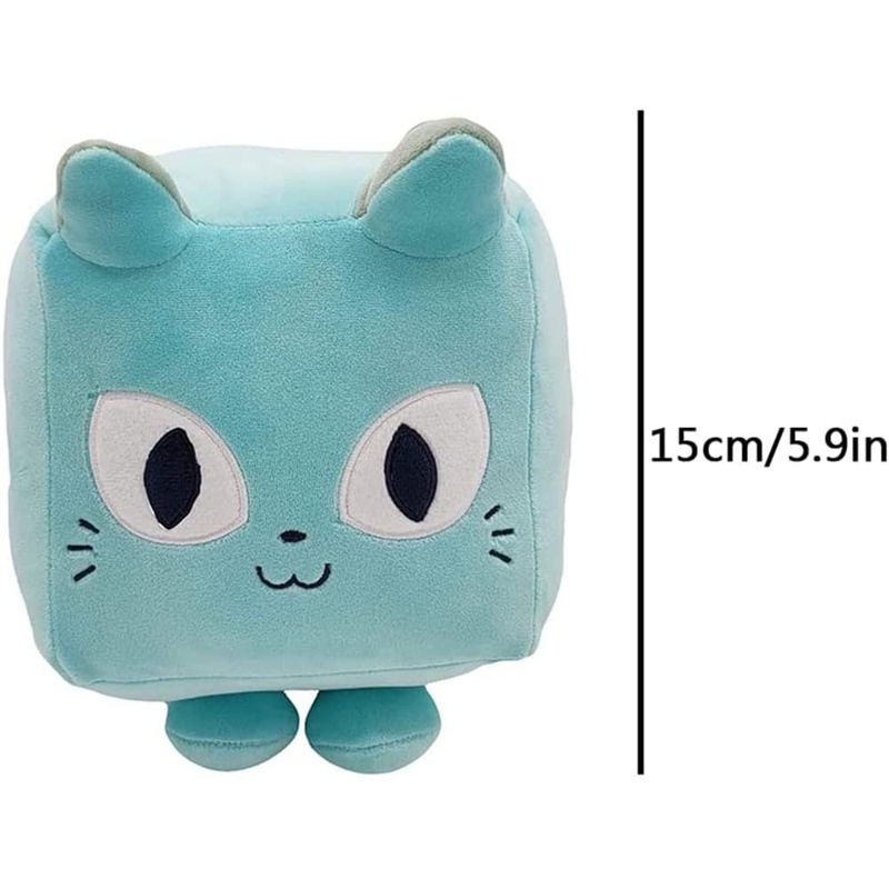 Mainan Boneka Plush Kucing Lucu Warna Biru Untuk Hadiah Anak