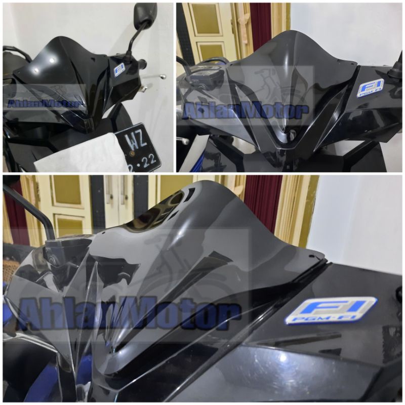 Visor Beat New ESP 2017-2019 Segitiga Hitam Pekat
