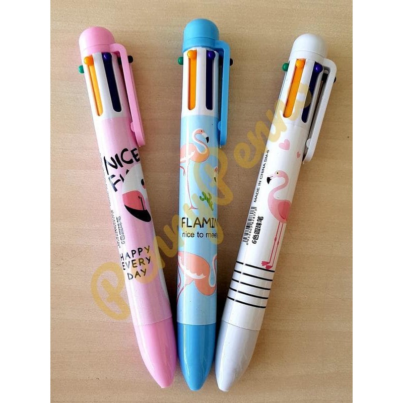 

nn Pulpen Warna Warni 6 in 1 Motif Lucu dan Unik