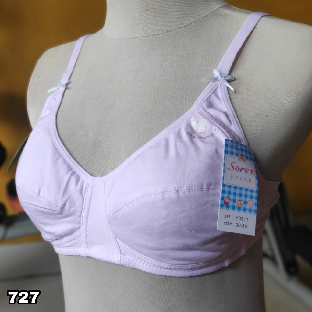 K727 - [Harga Per 1 Pcs] BRA/BH ANAK REMAJA WANITA PAKAIAN DALAM ANAK BUSA TIPIS TANPA KAWAT DUA PENGAIT