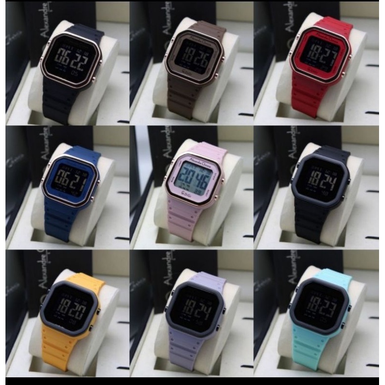 jam tangan wanita original ALEXANDRE CHRISTIE AC9347LH YELLOW BLACK
