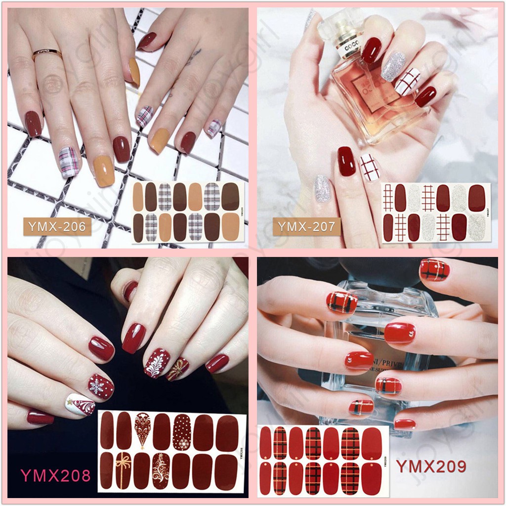 &lt;Jjoygirl&gt;YMX Nail sticker motif / sticker kuku / stiker kuku / nail stiker glitter / stripes design