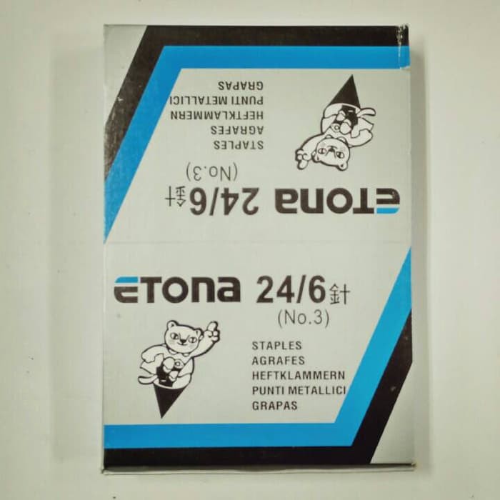 

Dijual Etona Isi Staples Hekter Stapler no 3 24 6 Berkualitas