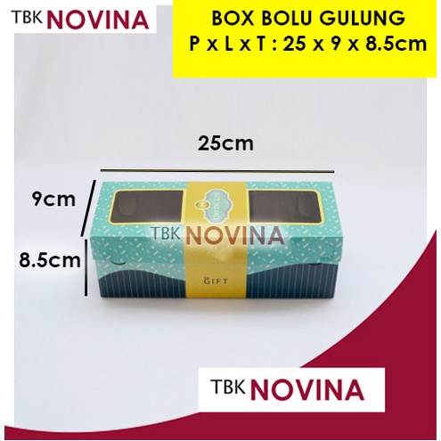 KOTAK KUE BOLU GULUNG/ BOX CAKE BOLU/ DUS BOLU KUE ULANG TAHUN GRETEL LUX