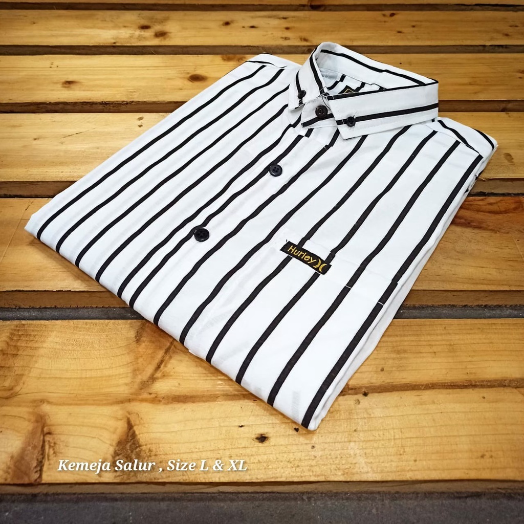 KEMEJA STRIPE  ORIGINAL - SALUR RAYON - KEMEJA KANTOR -