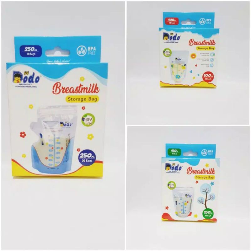 Dodo Breastmilk Storage Bag Kantong Asi 100ml Isi 30