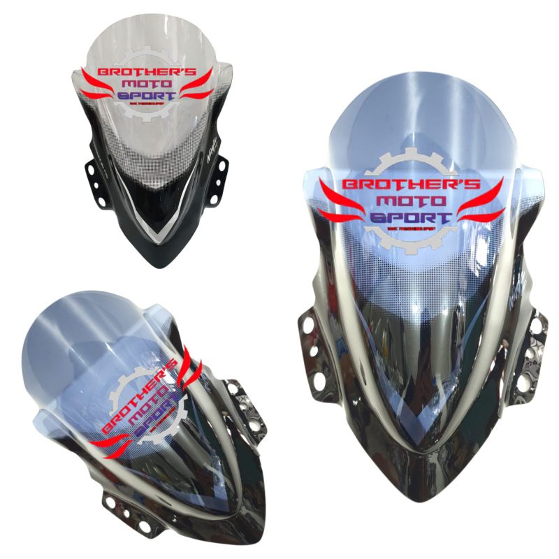 windshield carbon ninja250sl mono windshield visor 2tone ninja rr mono
