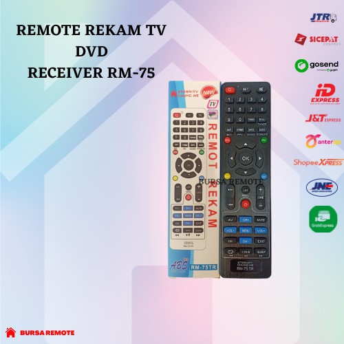 Remot Remote REKAM TV / DVD / RECEIVER RM 75 / Remote pintar multi serbaguna