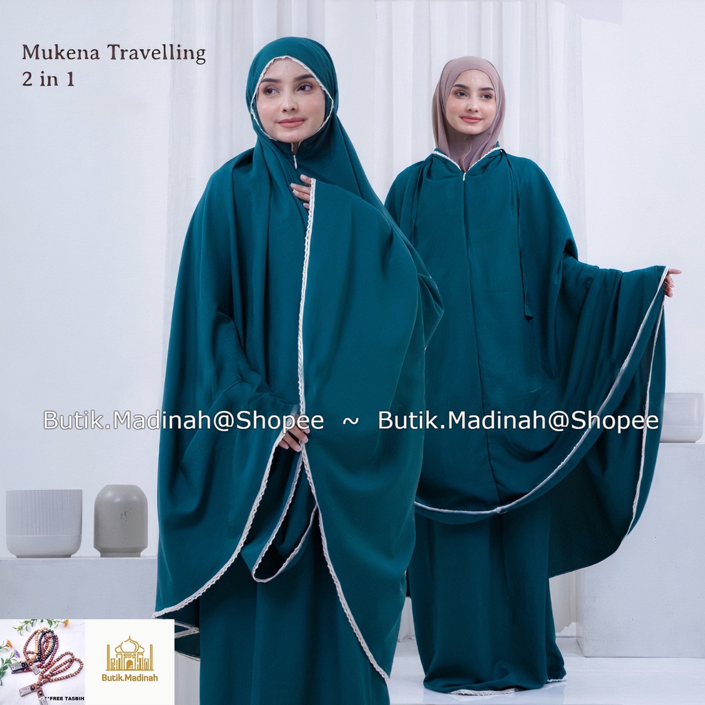 MUKENA DEWASA 2in1 TRAVELLING AZZURA BELI MUKENA