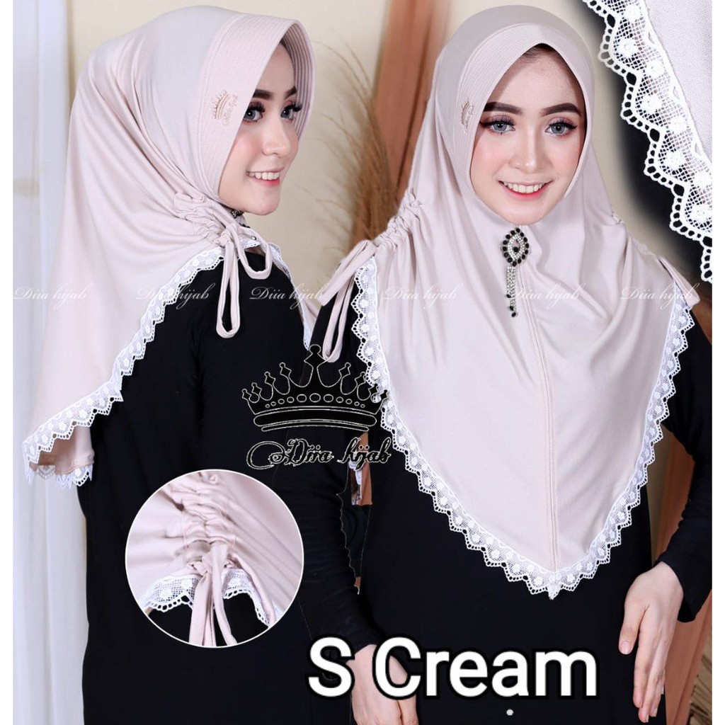 HIJAB INSTANT S CREAM ORI FARRAH ARJUNA HIJAB