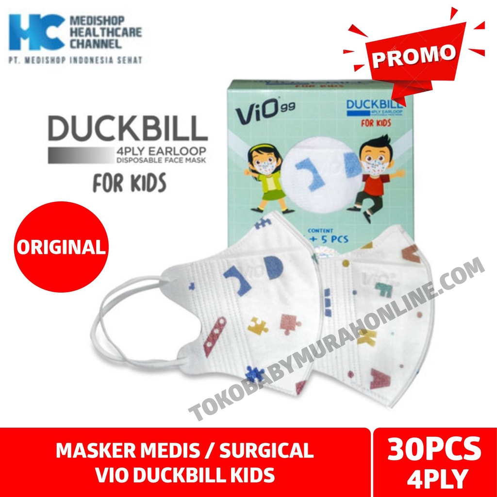 MASKER VIO DUCKBILL KIDS 25+5 4PLY MIX