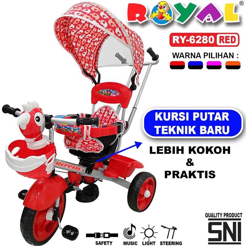 Sepeda Anak Roda 3 Tiga Royal RY 6280 6580 Sepeda Stroller