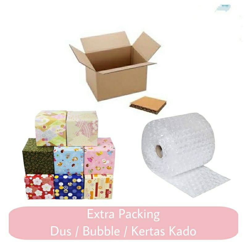 

EKSTRA PACKING/BUBLE WRAP/KARDUS/KERTAS KADO