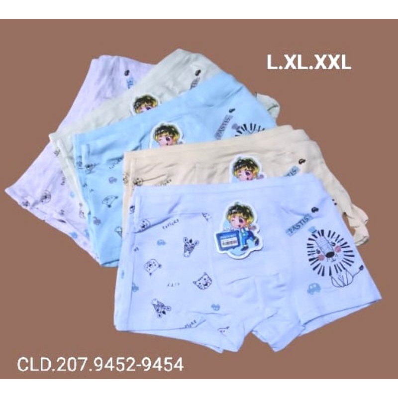 Celana dalam boxer anak laki karet tipis isi 3 katun sablon 4-14 tahun / pakaian dalam anak /sempak