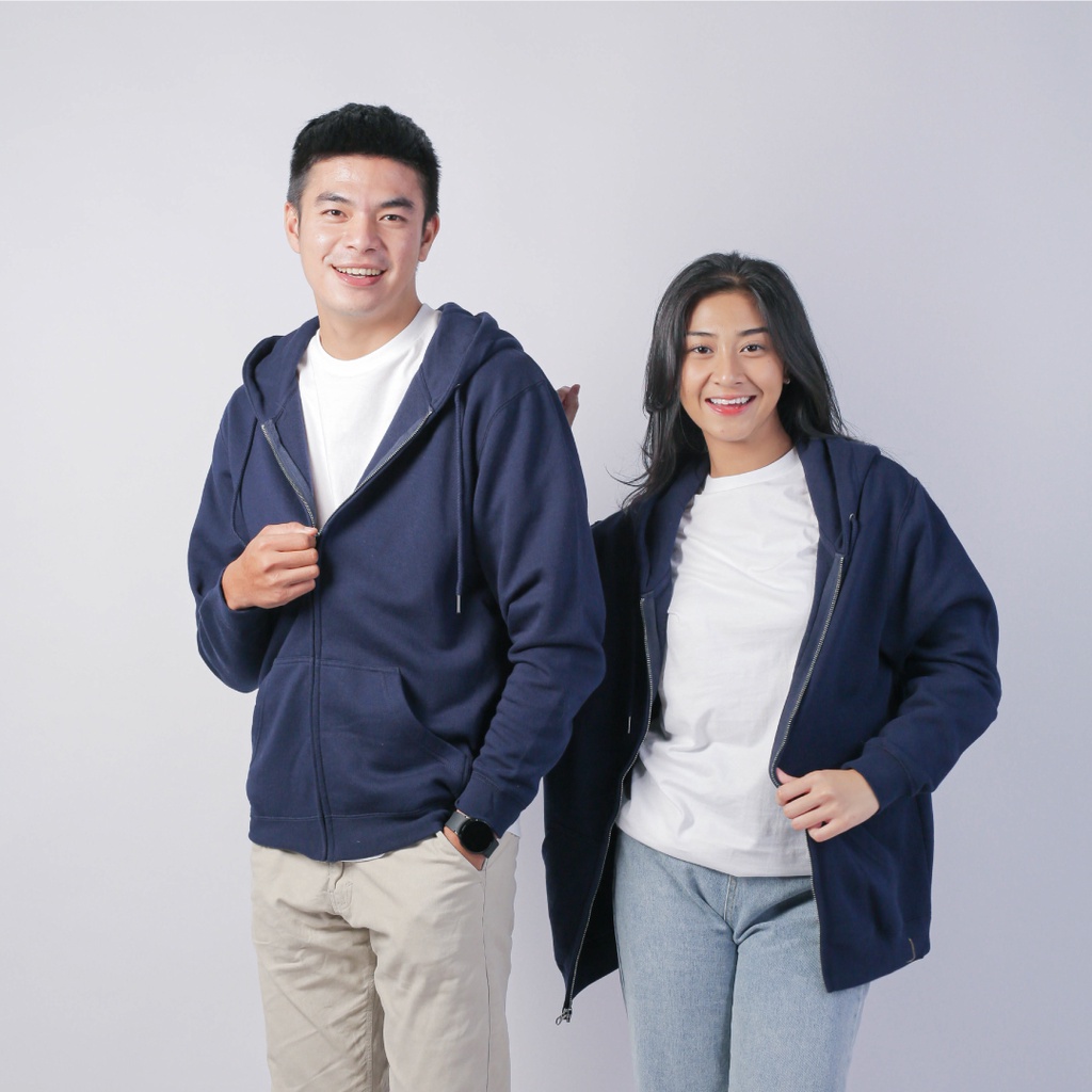 Jaket Polos Zip Hoodie New States Apparel 9600 Bahan Premium Dan Berkualitas