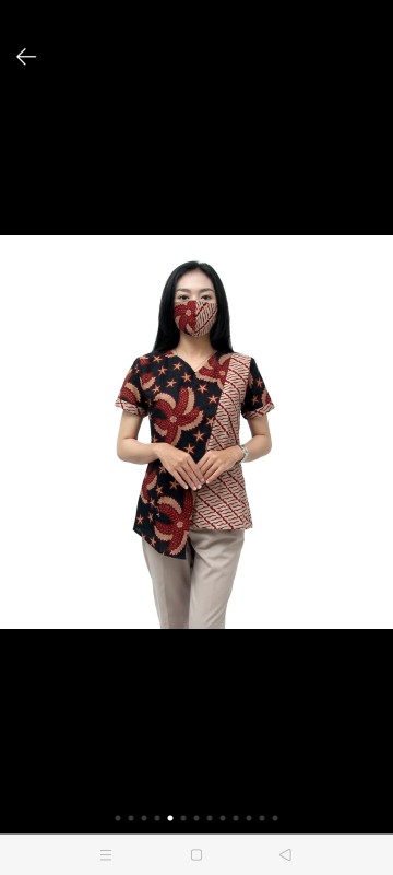 Blouse Batik Modern  | Atasan Batik Wanita | Free Maskar | Size S-m-l-xl-xxl-3l-4l-5l