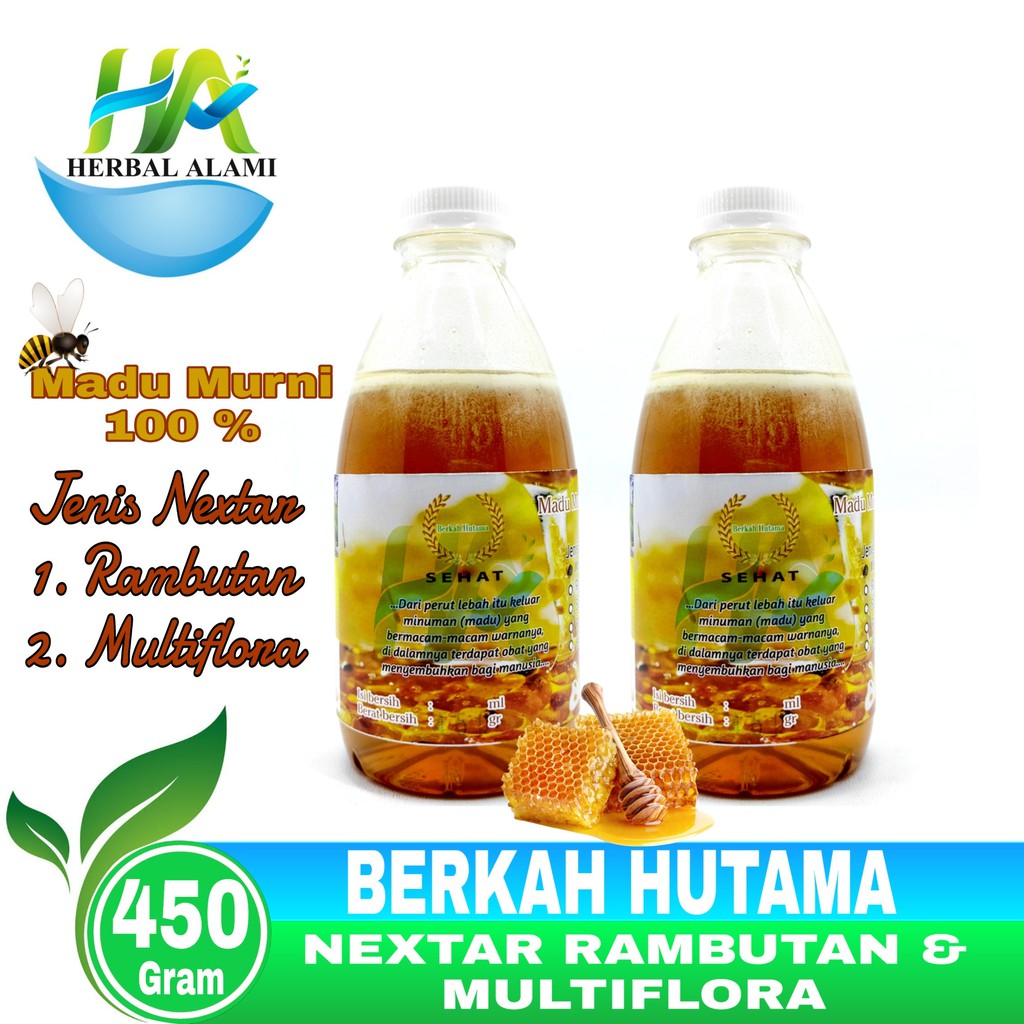 Madu Murni 100% 450 Gram Berkah Hutama