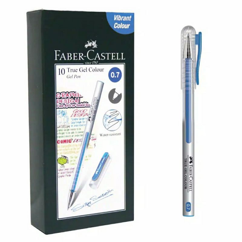 

Faber-Castell Pulpen/Ballpoint True Gel 0.7mm Light Blue Ink (pcs)