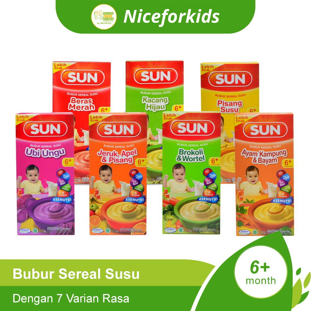 Sun Bubur Bayi 120 gram Box Aneka Rasa