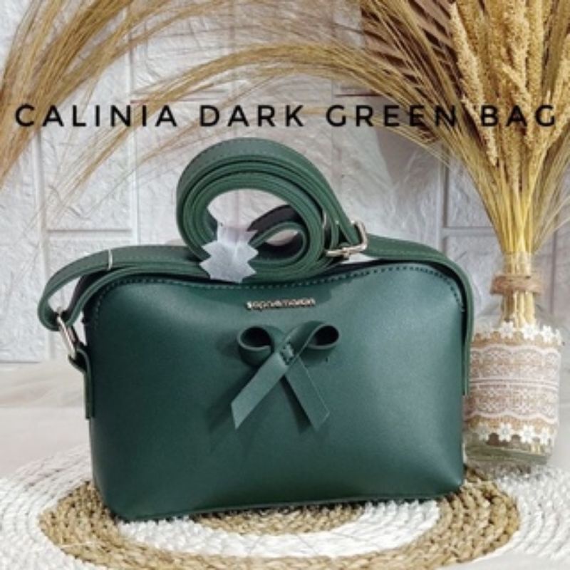 Tas Selempang Wanita Calinia Dark Green Hijau Sophie Martin Paris