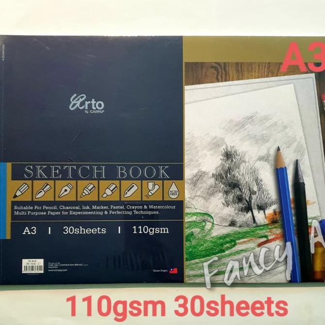 

Cantik Arto Sketch Book A3 Wire-O ( 110Gsm 30Sheets ) Gilaa!!!