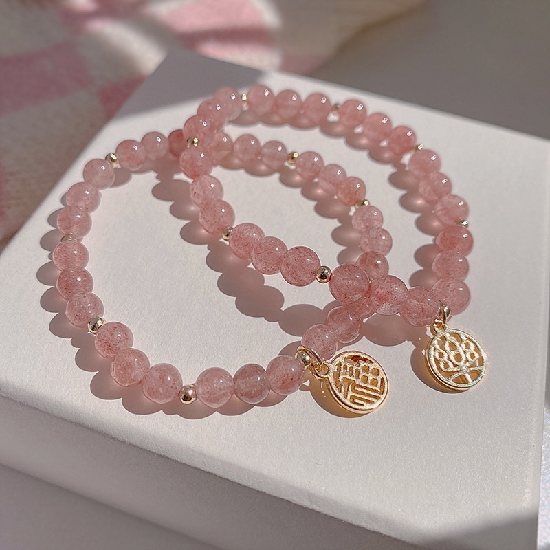 Gelang Kristal Strawberry Untuk Wanita