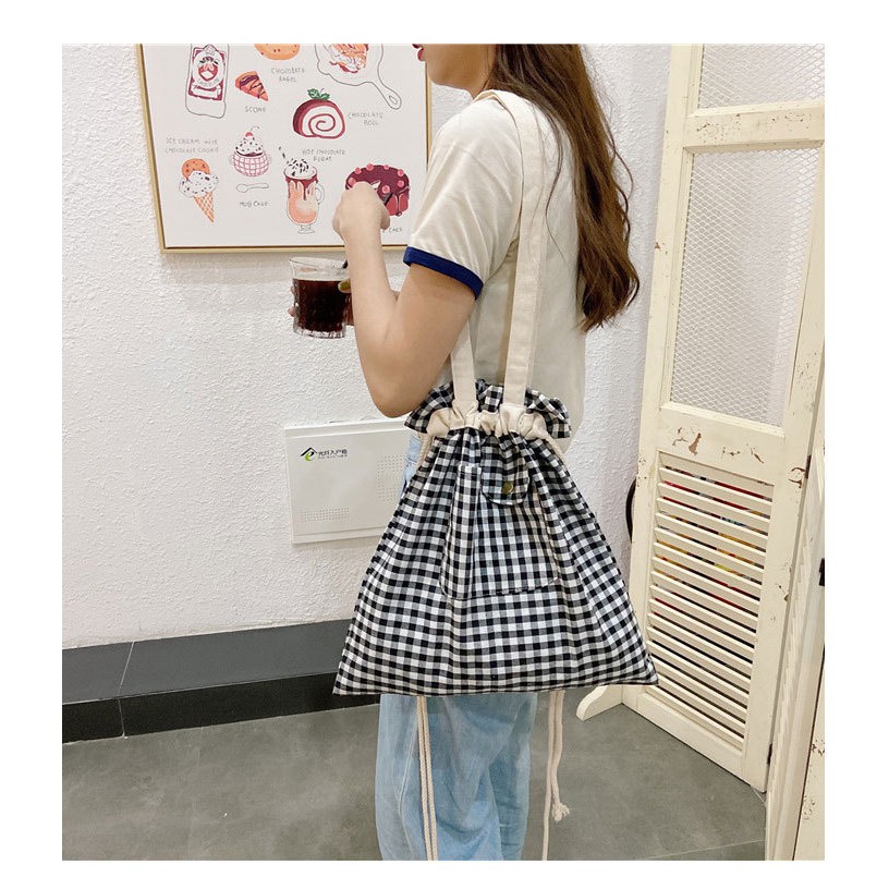 TM-29 tas bahu canvas kanvas serut kerut wanita shoulder bag import korea jepang high quality