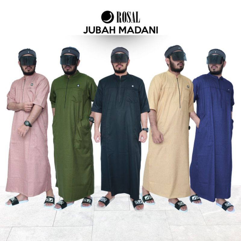 JUBAH MADANI JUBAH PRIA JUBAH LENGAN 3/4 GAMIS COWOK JUBAH ROSAL M-3XL COD