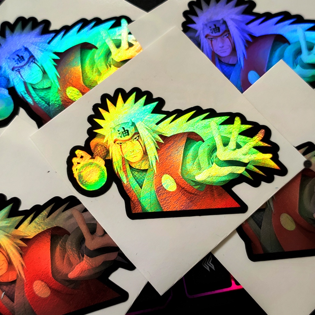 STICKER STIKER HOLOGRAM ANIME -NARUTO- JIRAIYA - STIKER LAPTOP