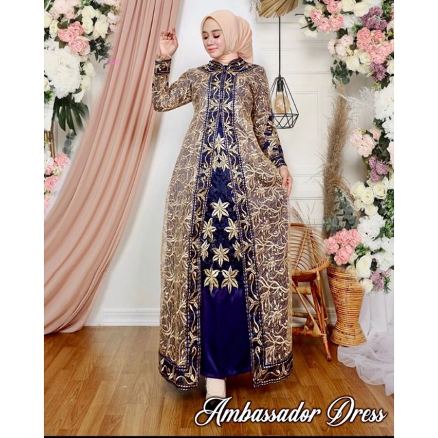 DRES AMBASADOR/PAKAIAN PESTA/SERAGAM WISUDA/SERAGAM PESTA/BAJU BESANAN/FASHION WANITA/FASHION WANITA