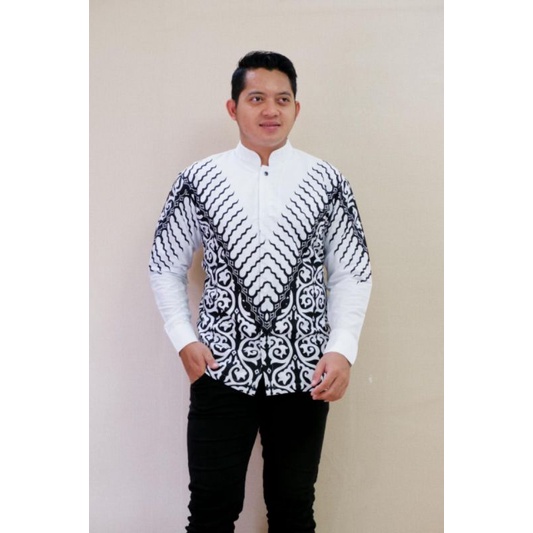 baju Koko pria terbaru motif SRITI // baju Koko batik pria murah