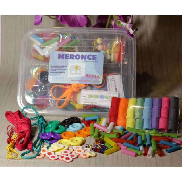 PAKET MERONCE LENGKAP(Kancing,Manik,Sedotan) | Shopee