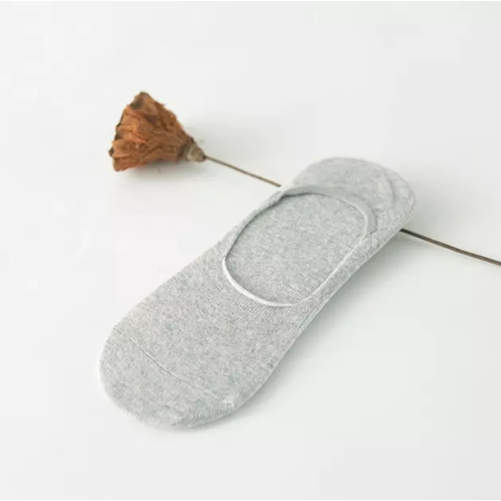 KAOS KAKI BALET INVISIBLE / KAOS KAKI PENDEK / HIDDEN SOCK ( pria & wanita )-abu muda