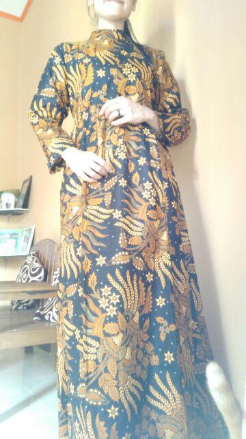 Gamis Batik Modern Simplegamisbatikwanita-gamisbatikjumbo-gamissyari-gamisbatikkombbinasi-dressbatik