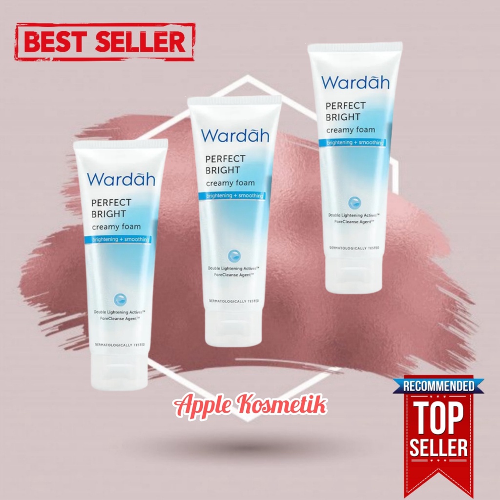 WARDAH PERFECT BRIGHT Creamy Foam Brightening + Smoothing 50ML  - Apple_kosmetik