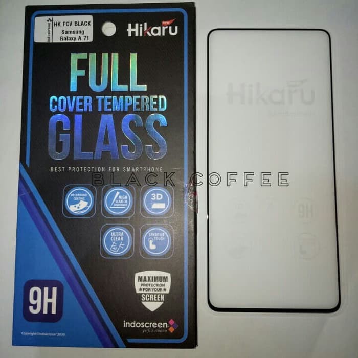 Tempered glass full samsung A71 2020 screen guard Hikaru FCV