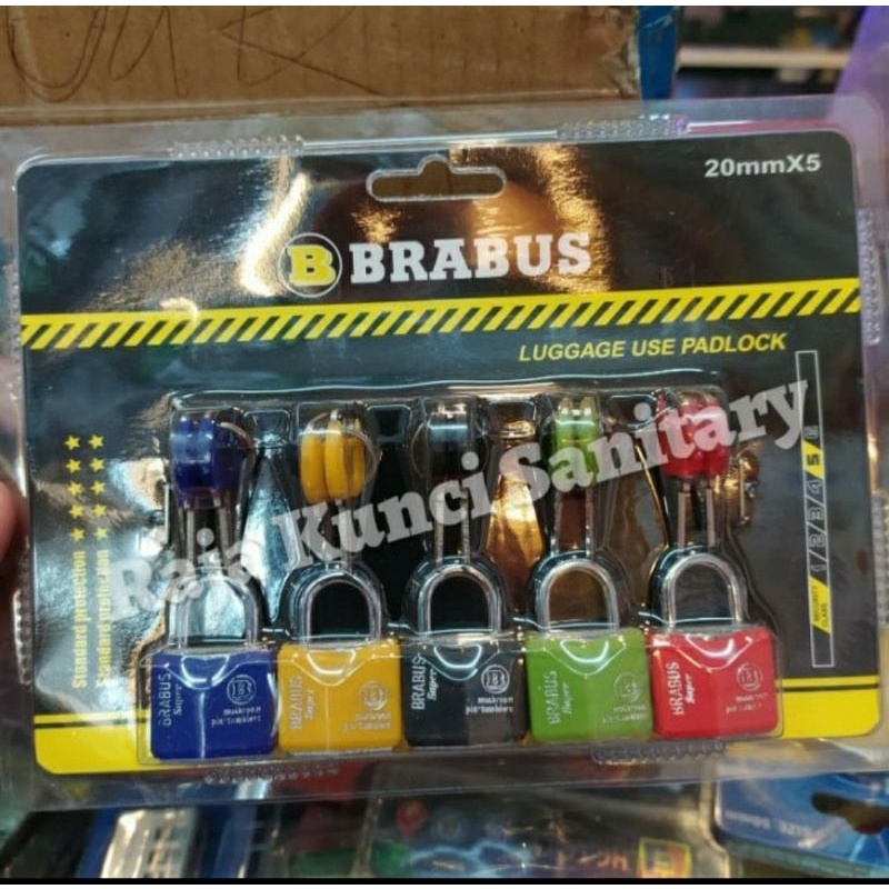 Gembok Koper/Gembok Tas/Gembok Master Key 20mm Isi 5