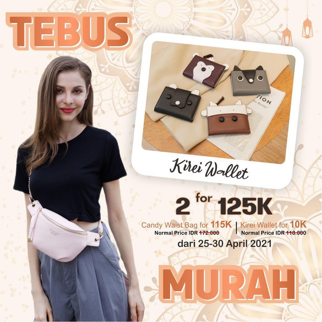 TEBUS MURAH JIMS HONEY CANDY BAG BUNDLING KIREI WALLET Tas Pinggang Wanita Murah Import Sling Bag