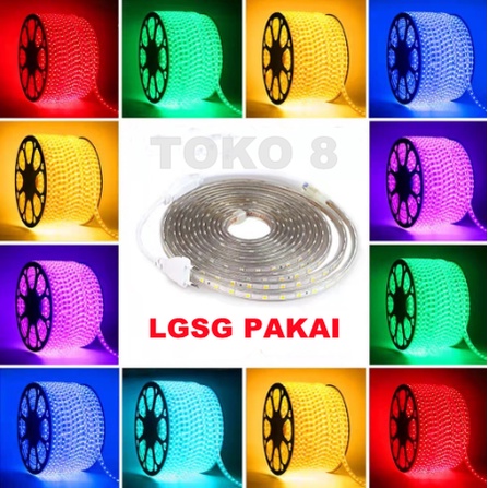 PAKET LAMPU LED STRIP SELANG 220V LENGKAP TINGGAL COLOK 5050 LAMPU HIAS CAFE LED STRIP SIAP PAKAI / LAMPU KAMAR LAMPU PLAFON LAMPU HIAS