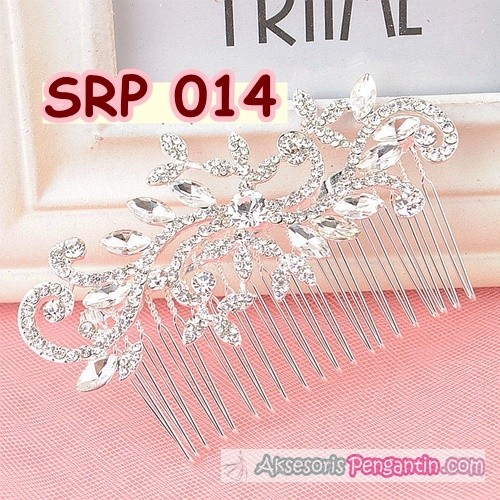 [PALING LARIS] AKSESORIS RAMBUT HIASAN SANGGUL PENGANTIN WANITA SILVER SRP014