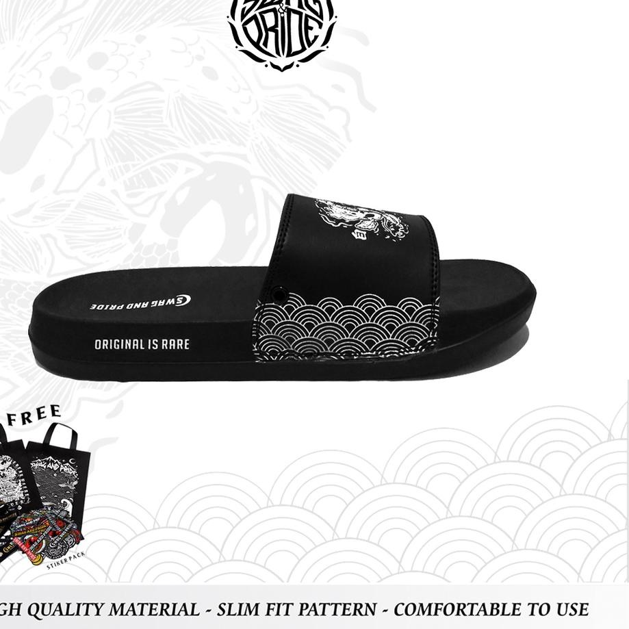 J&T COD 3.3 Swag And Pride Footwear | Sandal Slide Pria - Japan Koi - Japan Yin Yang - Ikan Koi Jepa