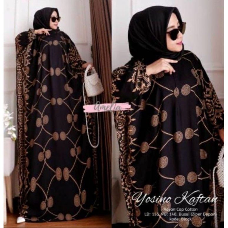 DASTER KAFTAN JUMBO LD 160 CM DASTER ARAB KELELAWAR LENGAN PANJANG PB 138 TIEDYE CAP BUSUI-6