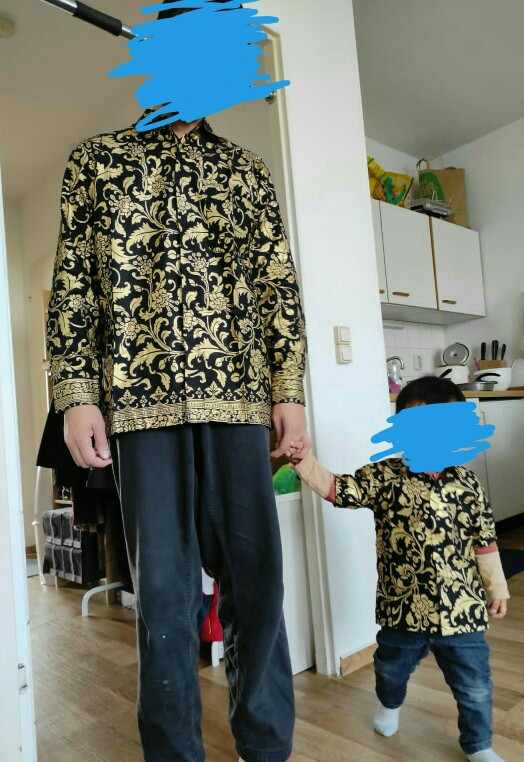 Couple Batik Keluarga Motif Prodo Mas Bakung Size Anak Terlengkap