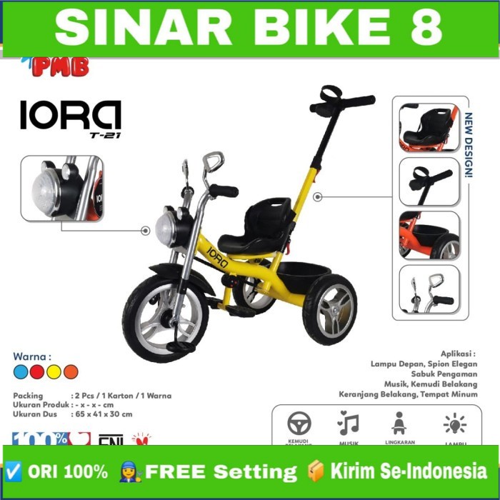 Sepeda Anak Roda Tiga IORA PMB T-21 Tricycle Anak