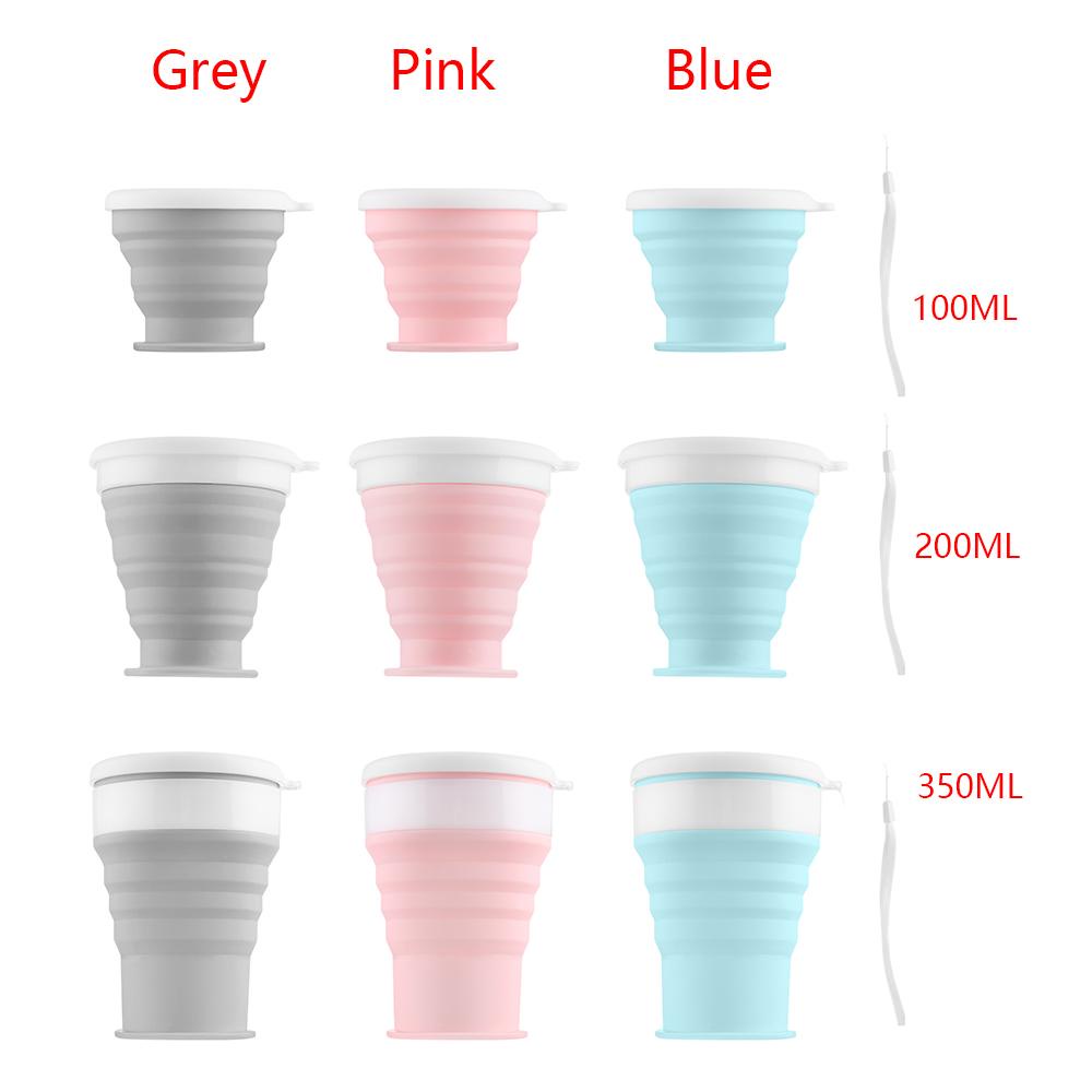 Suyo100 /200/350ml Collapsible Silicone Cup Camping Telescopic Travel Supplies Mug Minum Lipat