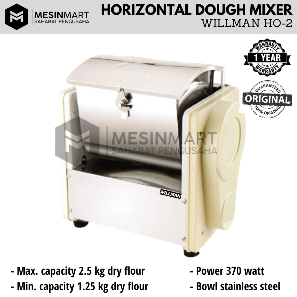 Mesin Pengaduk Adonan Mie Cireng Cilok Adonan Padat Berat/ Horizontal Dough Mixer WILLMAN