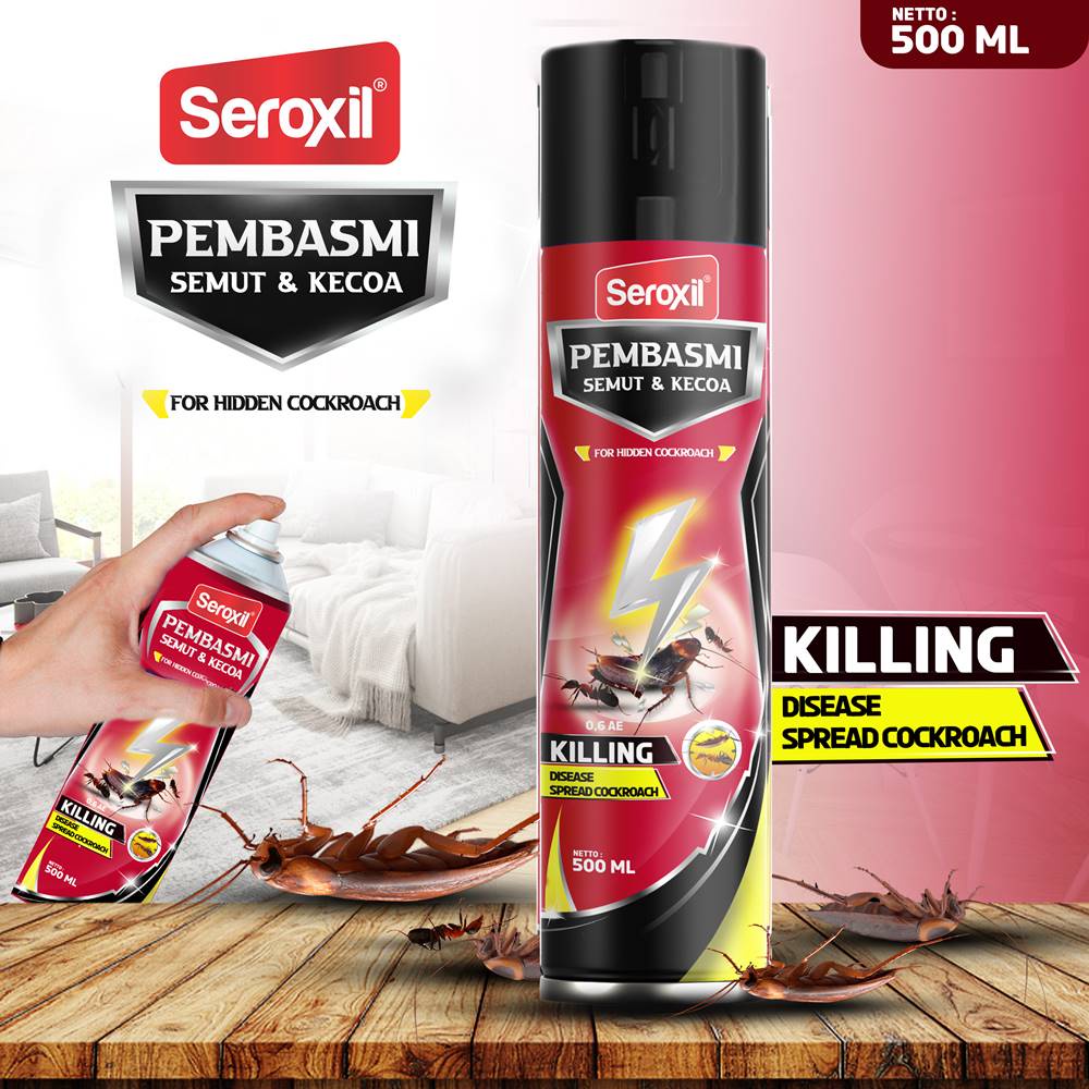 Seroxil Pembasmi Serangga Anti Semut Kecoa / Racun Semut Kecoa Ampuh 450ml