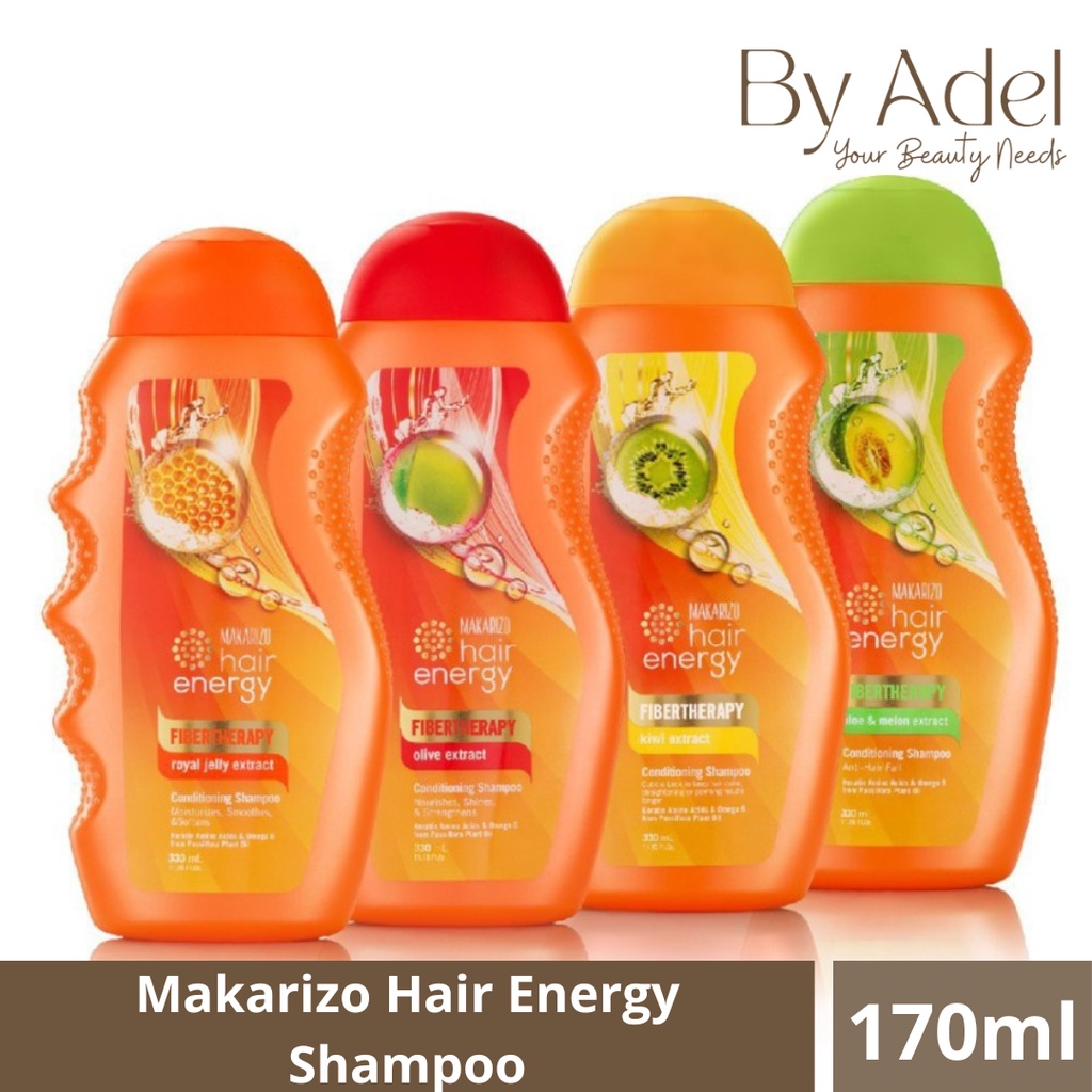 Makarizo Hair Energy Fibertheraphy Conditioning Shampoo Aloe & Melon Extract 170ml Original [Perawat
