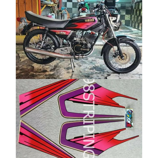 STRIPING RX KING MERAH TAHUN 1995 STIKER LIS STANDAR ORI YAMAHA
